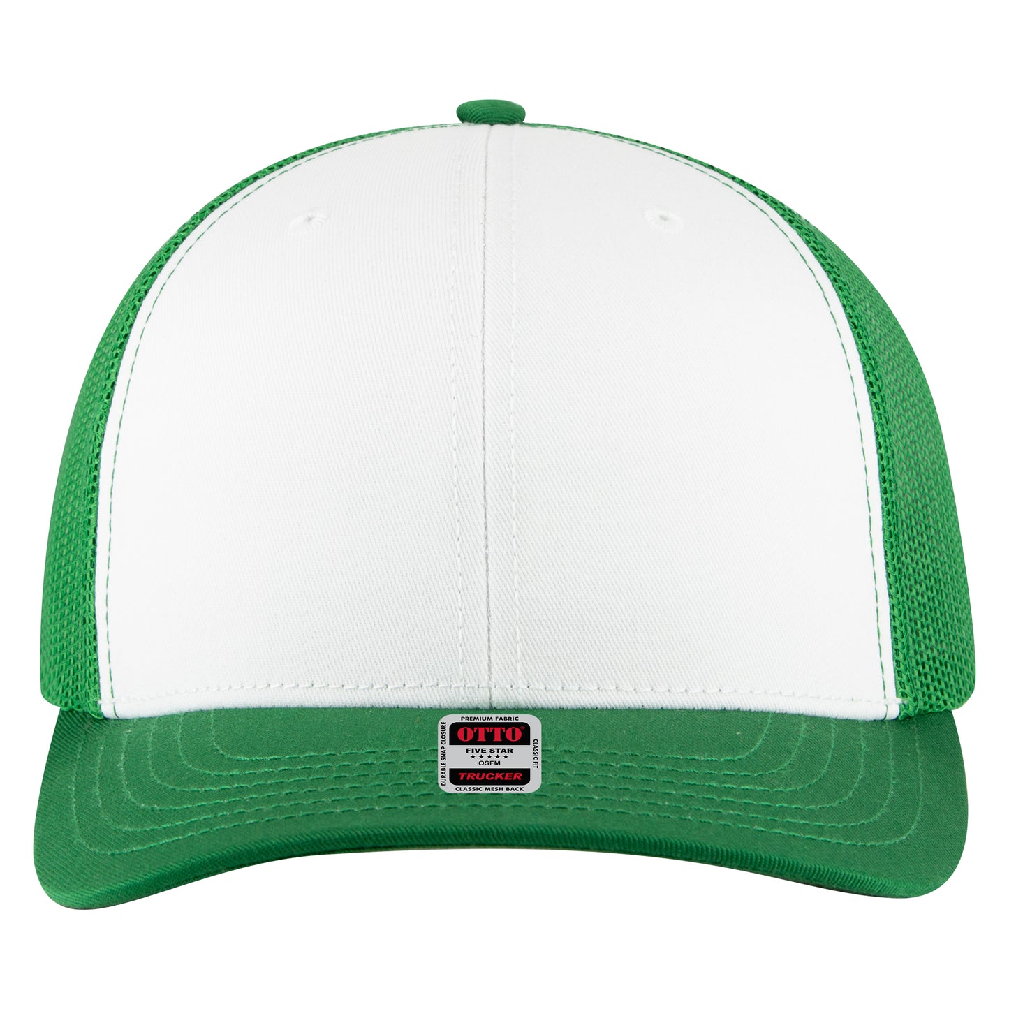 OTTO Cap 6 Panel Mesh Back Trucker Hat (112-1FS) - Front Split