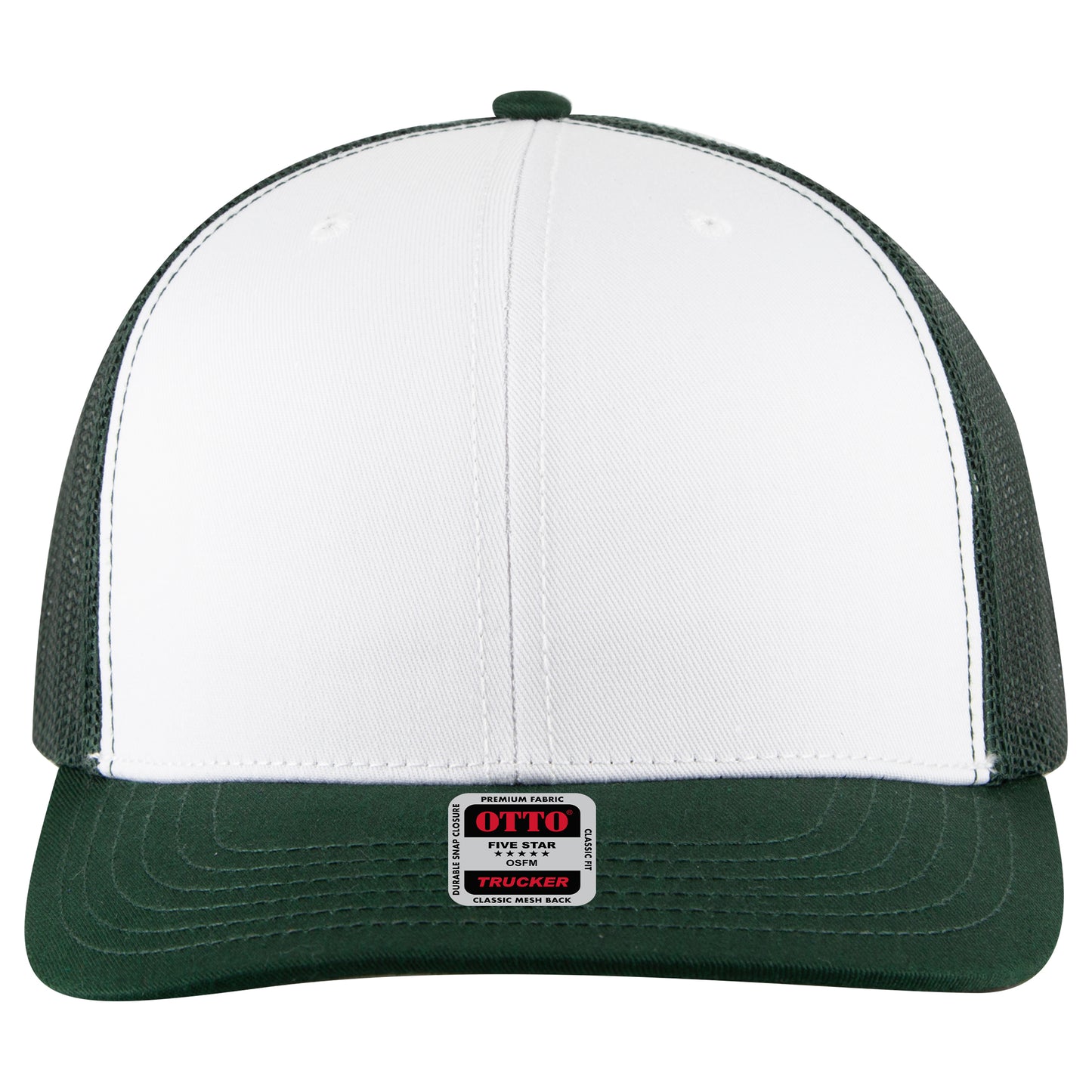 OTTO Cap 6 Panel Mesh Back Trucker Hat (112-1FS) - Front Split