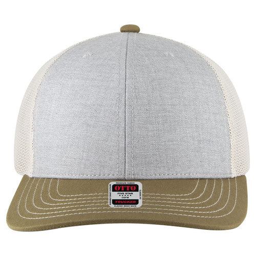 OTTO Cap 6 Panel Mesh Back Trucker Hat (112-1FS) - Front Split