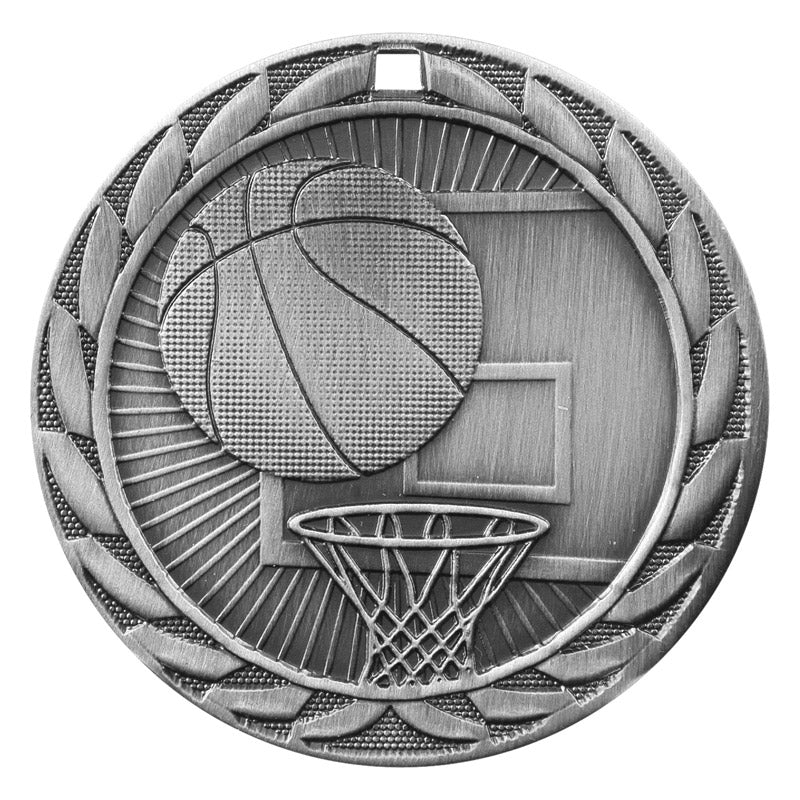 FE-211 Basketball Medal 2" with Ribbon