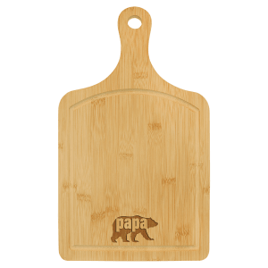 Bamboo Paddle Shaped Cutting Board with Drip Ring