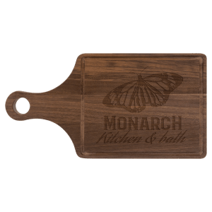 Walnut Paddle Shapled Cutting Board with Drip Ring