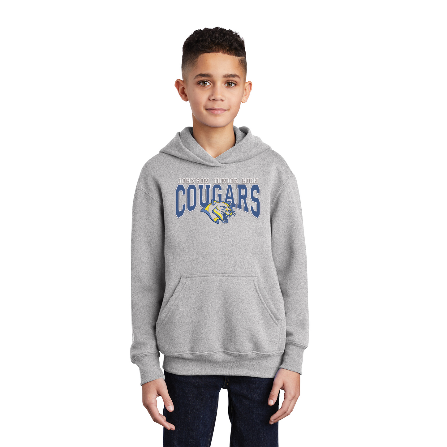 JJH Cougars Youth Fleece Pullover Hooded Sweatshirt (PC90YH)
