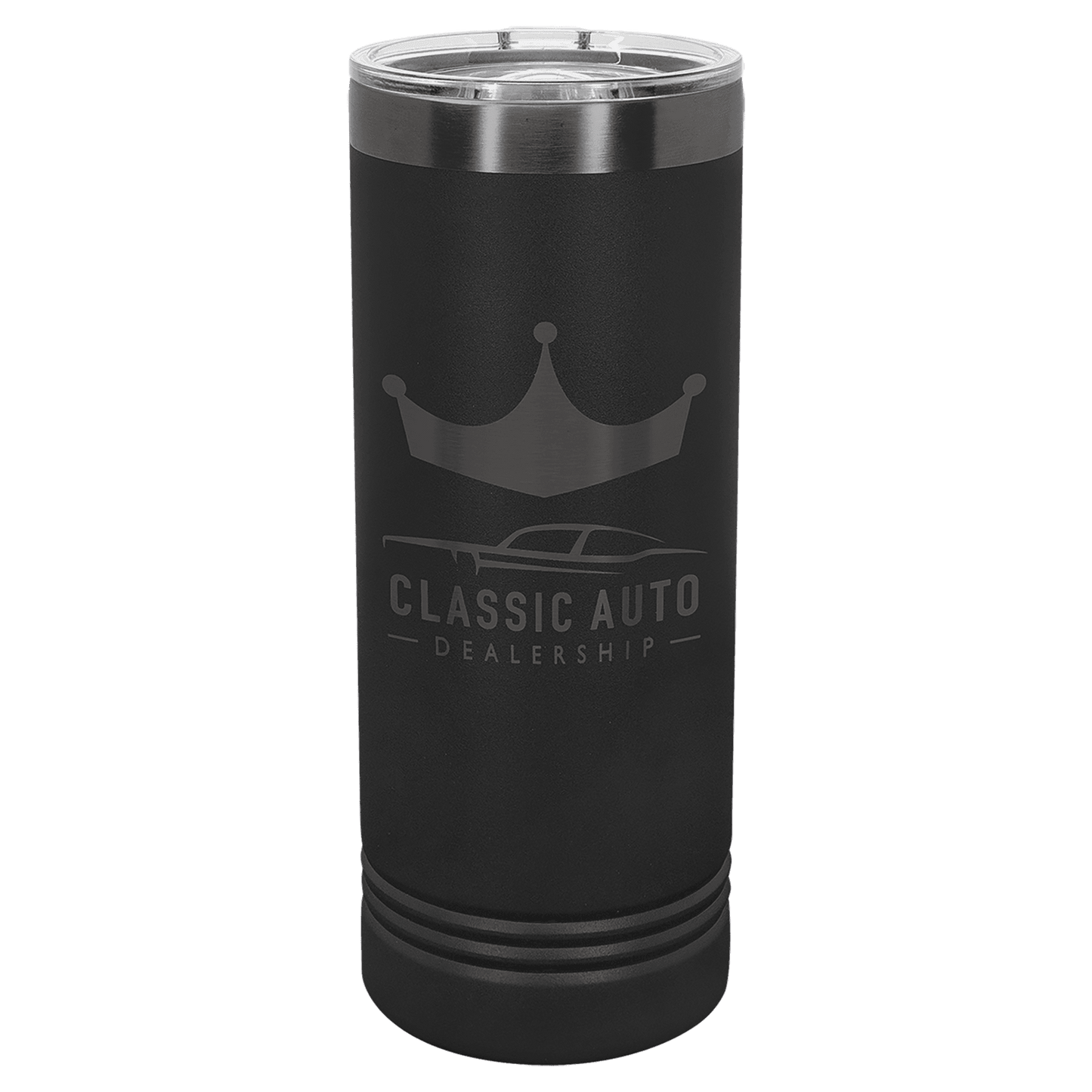 Personalized 22 oz. Black/Ghost Black Skinny Tumbler