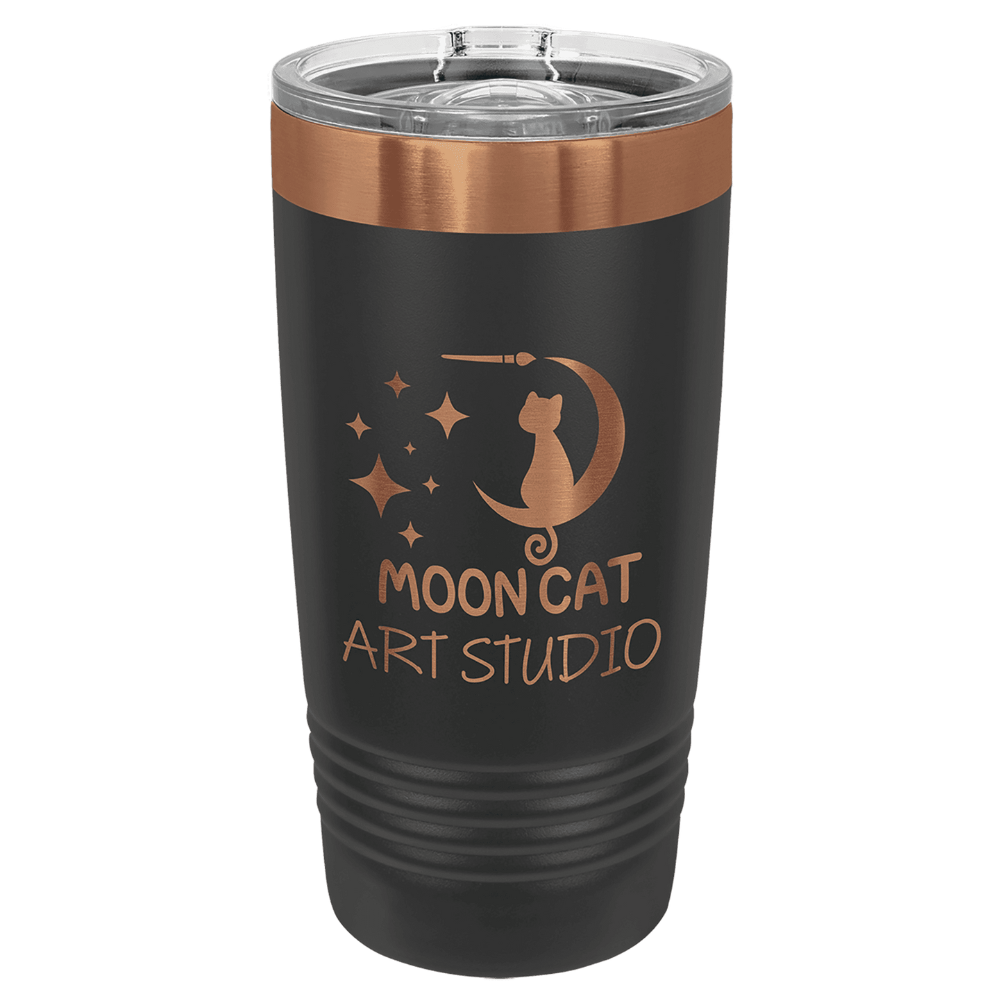 Personalized 20 oz. Black/Rose Gold Tumbler