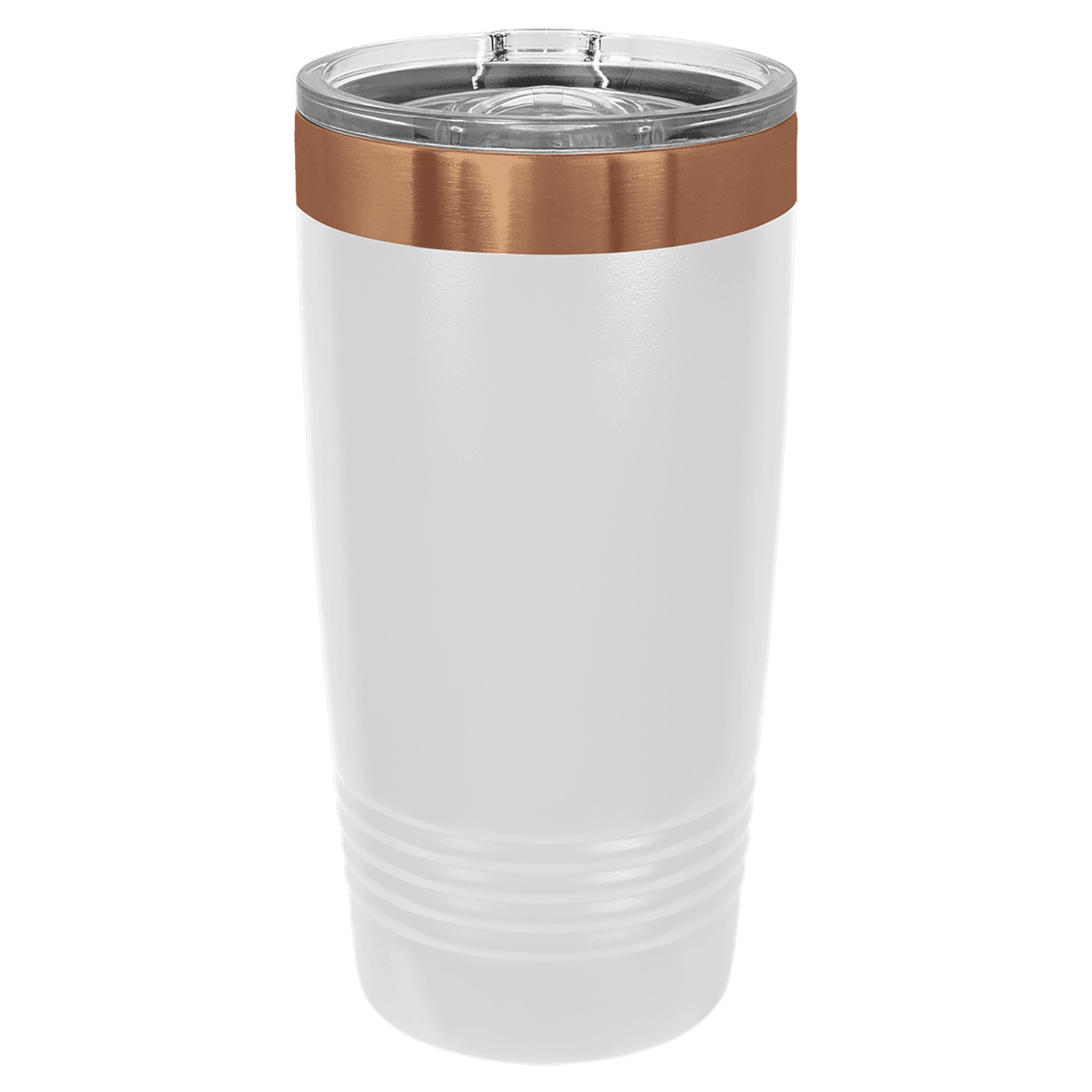 Personalized 20 oz. White/Rose Gold Ringneck Tumbler
