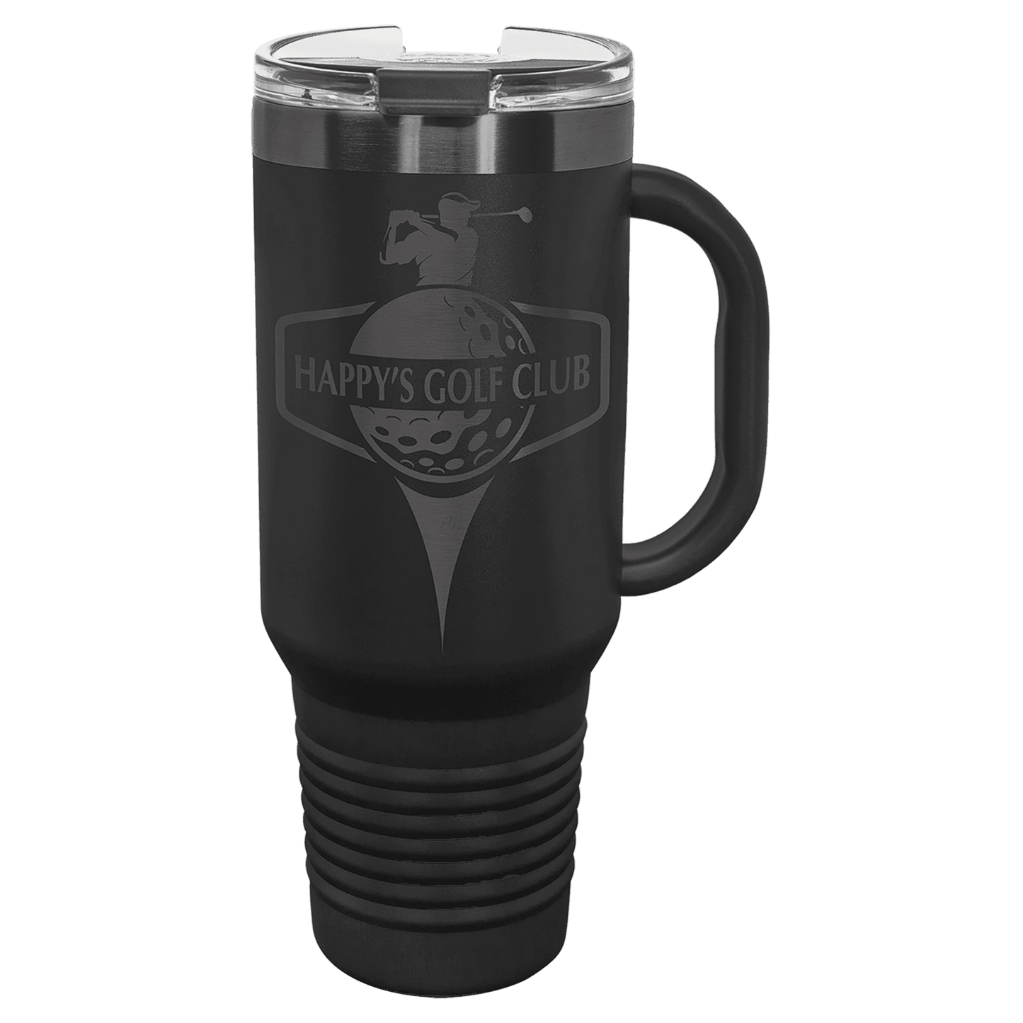 Personalized 40 oz. Black/Ghost Black Travel Mug
