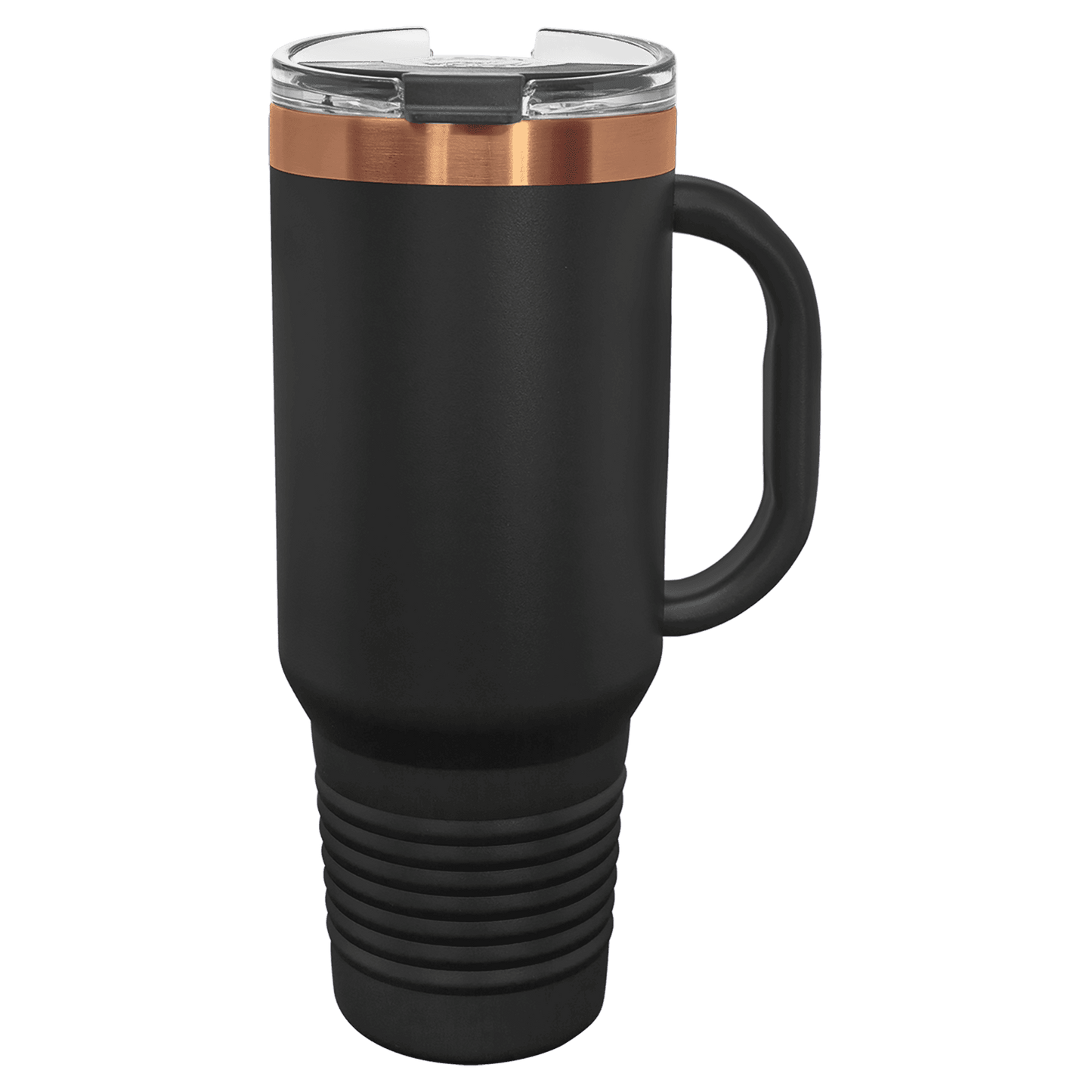 Personalized 40 oz. Black/Rose Gold Travel Mug