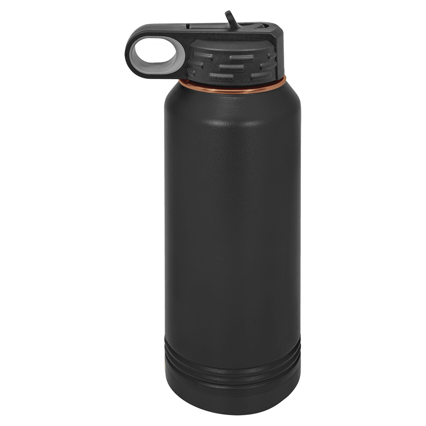 Personalized 32 oz. Black/Rose Gold Water Bottle