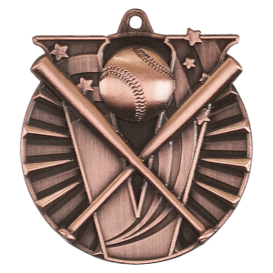 2" Antique Silver Baseball/Softball Victory Medal (VM101S)