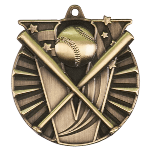 2" Antique Silver Baseball/Softball Victory Medal (VM101S)