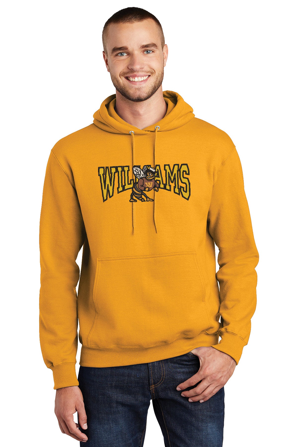 Williams YellowJacket Mascot Hooded Sweatshirt