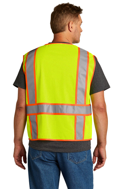 CornerStone® ANSI 107 Class 2 Mesh Zippered Two-Tone Vest (CSV103)