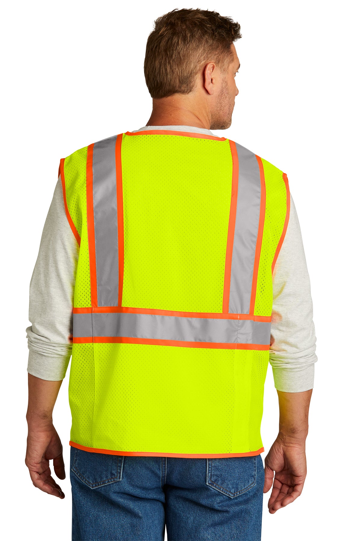 CornerStone® ANSI 107 Class 2 Surveyor Zippered Two-Tone Vest (CSV105)