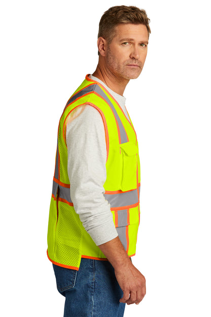 CornerStone® ANSI 107 Class 2 Surveyor Zippered Two-Tone Vest (CSV105)