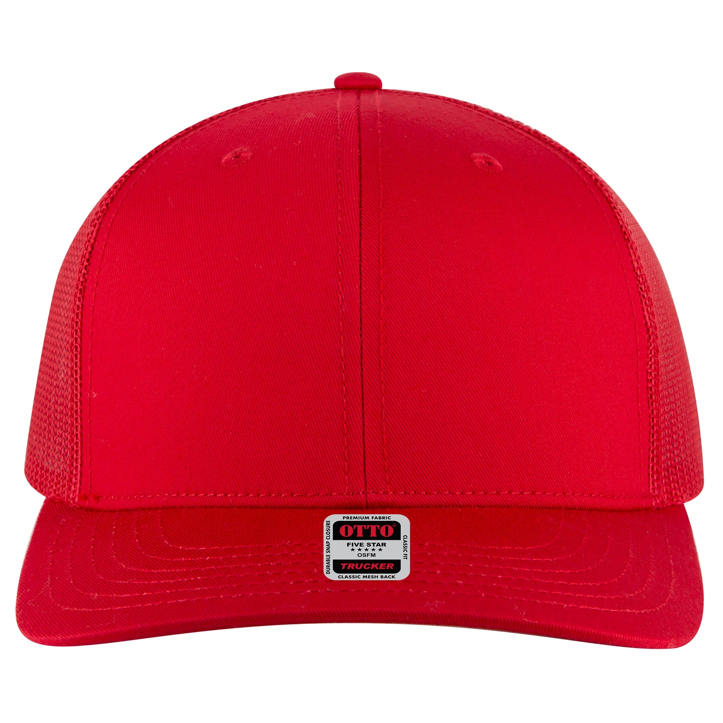 OTTO Cap 6 Panel Mesh Back Trucker Hat (112-1) - Solid Colors