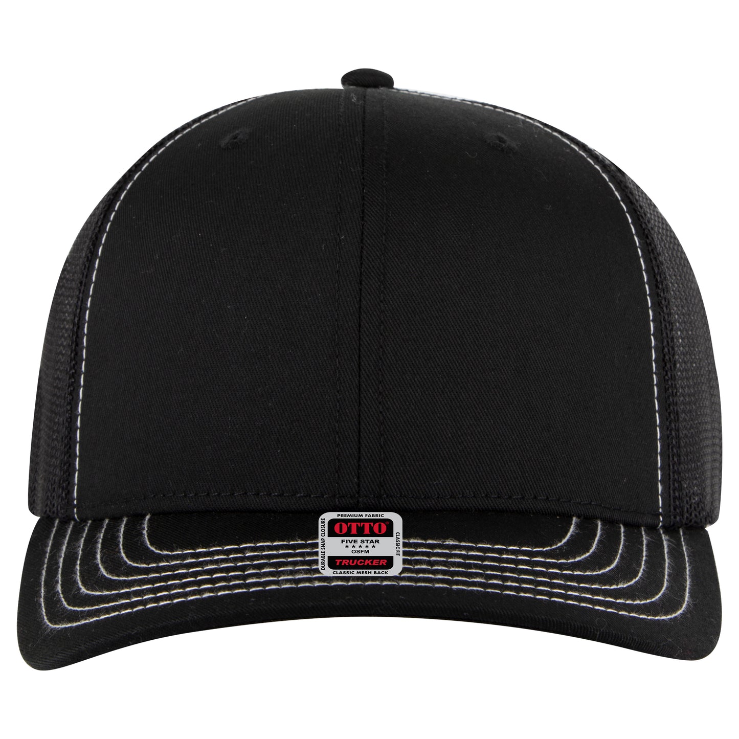 OTTO Cap 6 Panel Mesh Back Trucker Hat (112-1) - Solid Colors