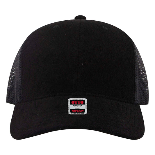 OTTO Cap 6 Panel Mesh Back Trucker Hat (112-1) - Solid Colors