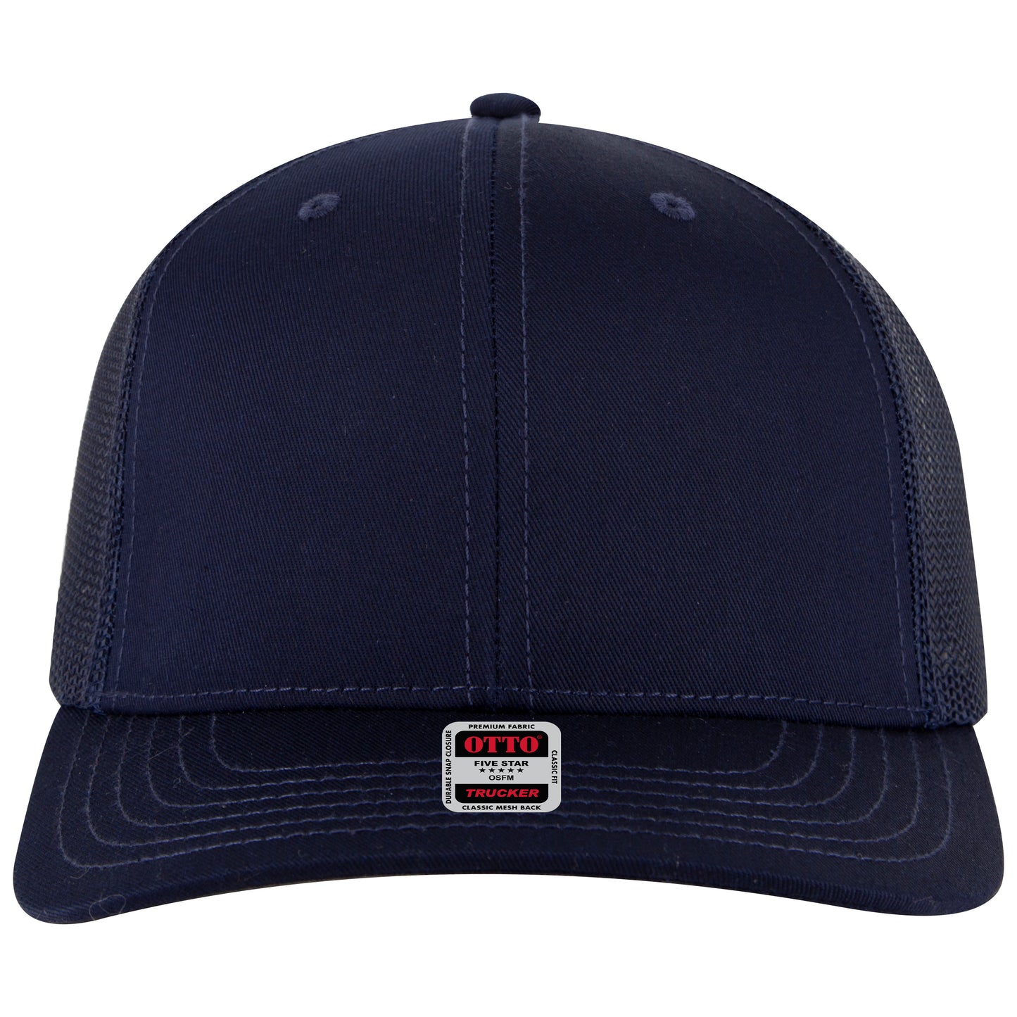 OTTO Cap 6 Panel Mesh Back Trucker Hat (112-1) - Solid Colors