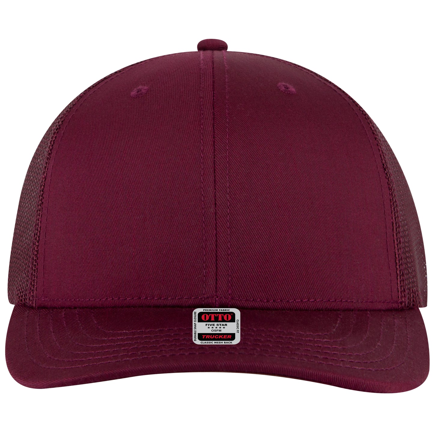 OTTO Cap 6 Panel Mesh Back Trucker Hat (112-1) - Solid Colors