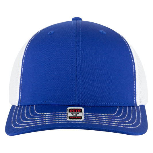 OTTO Cap 6 Panel Mesh Back Trucker Hat (112-1) - Split Colors