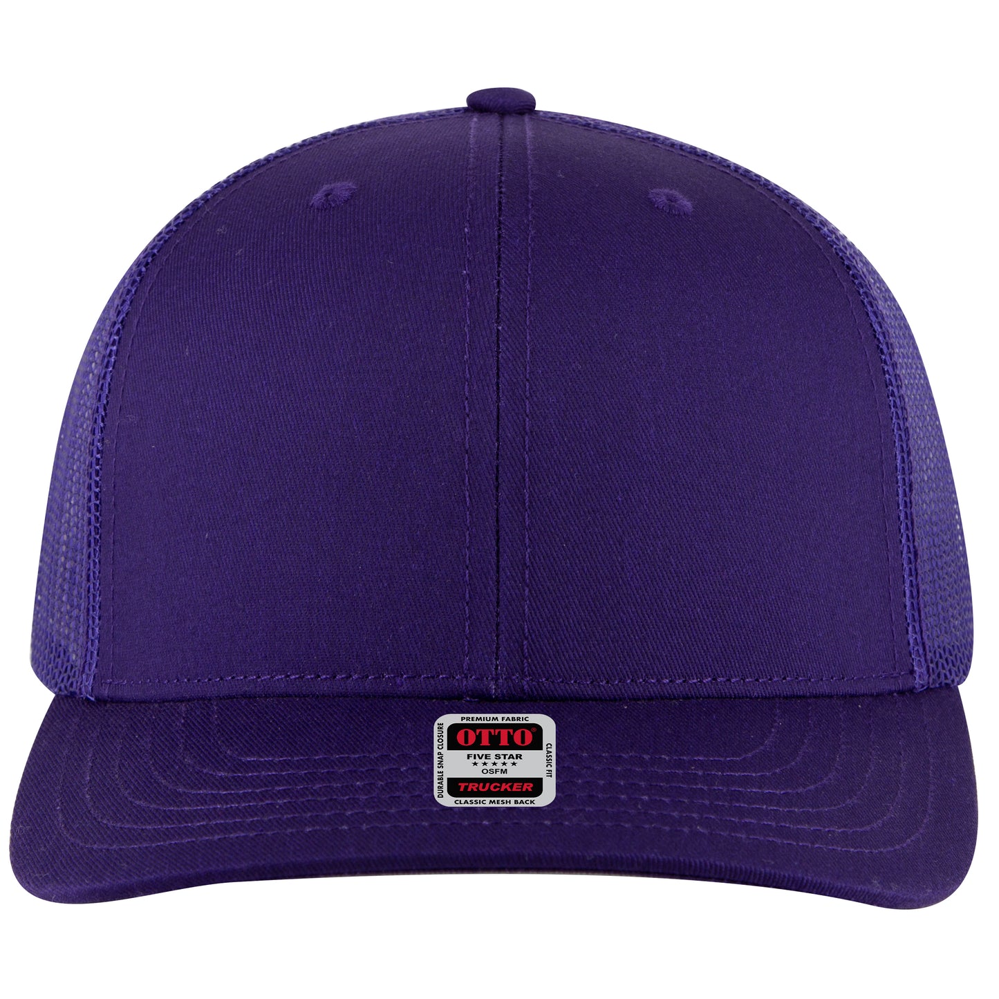 OTTO Cap 6 Panel Mesh Back Trucker Hat (112-1) - Solid Colors