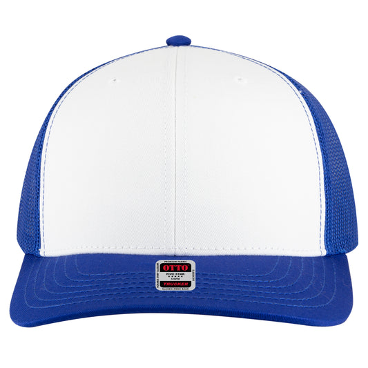 OTTO Cap 6 Panel Mesh Back Trucker Hat (112-1) - Front Split