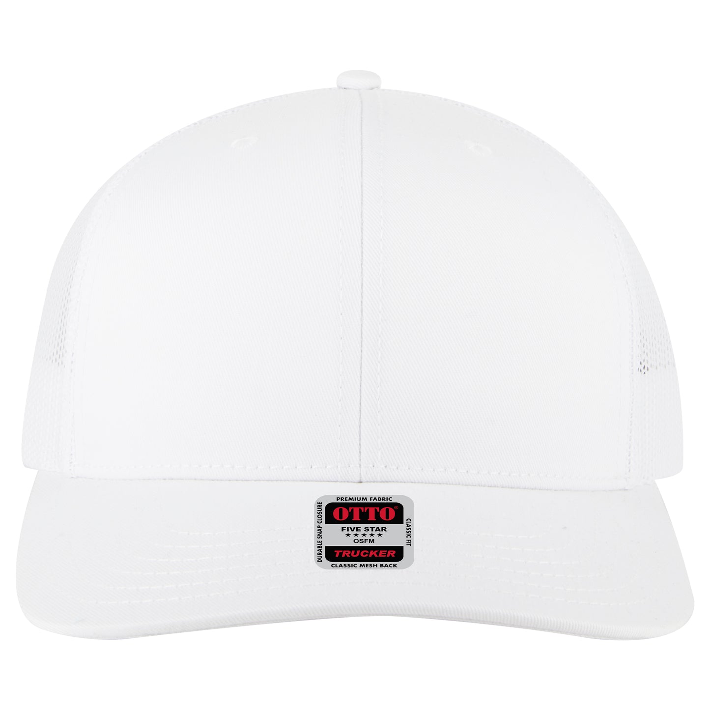 OTTO Cap 6 Panel Mesh Back Trucker Hat (112-1) - Solid Colors