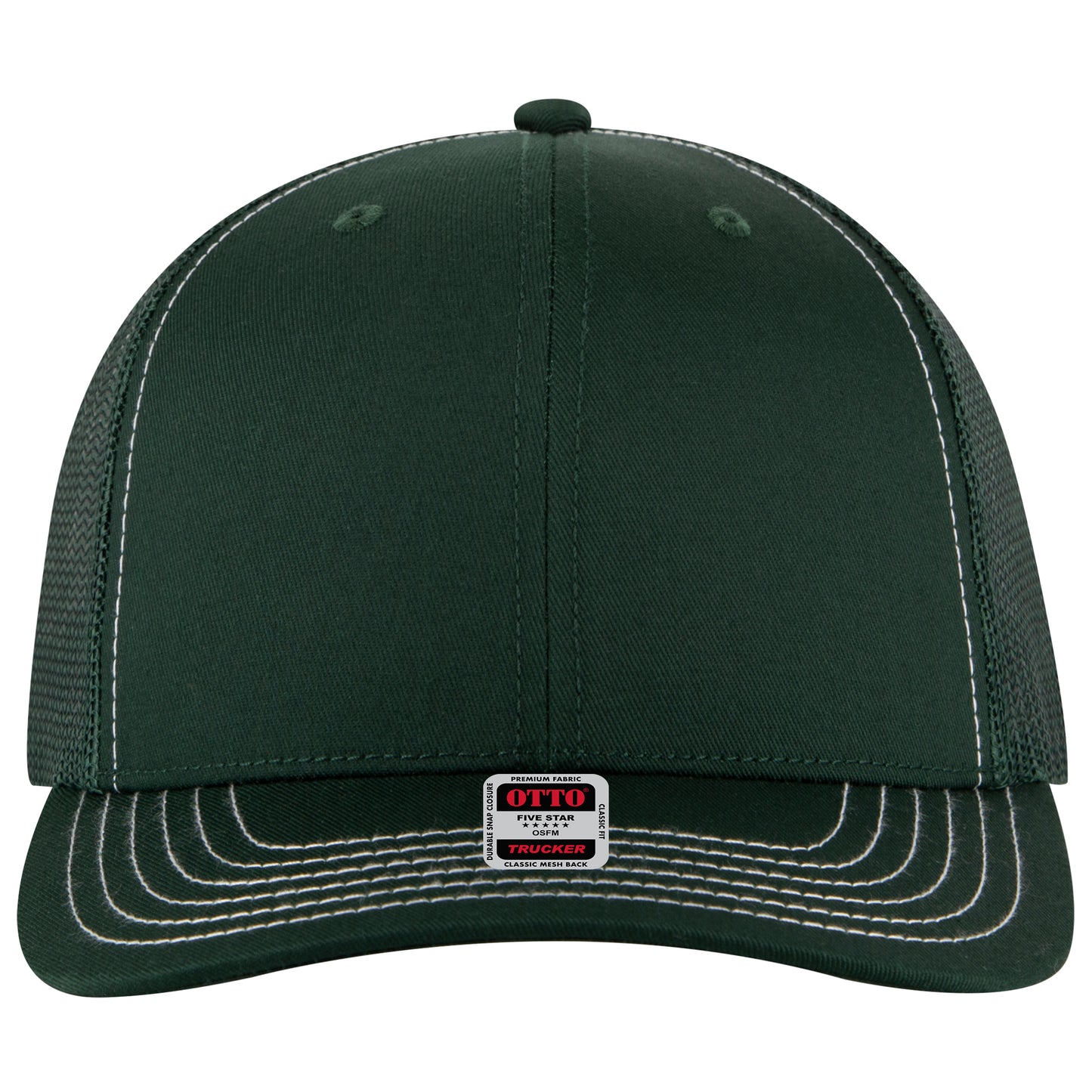 OTTO Cap 6 Panel Mesh Back Trucker Hat (112-1) - Solid Colors