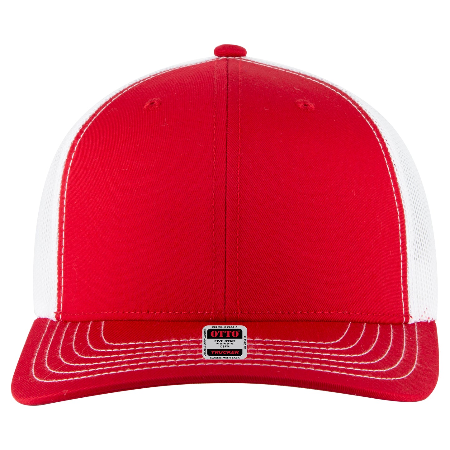 OTTO Cap 6 Panel Mesh Back Trucker Hat (112-1) - Split Colors