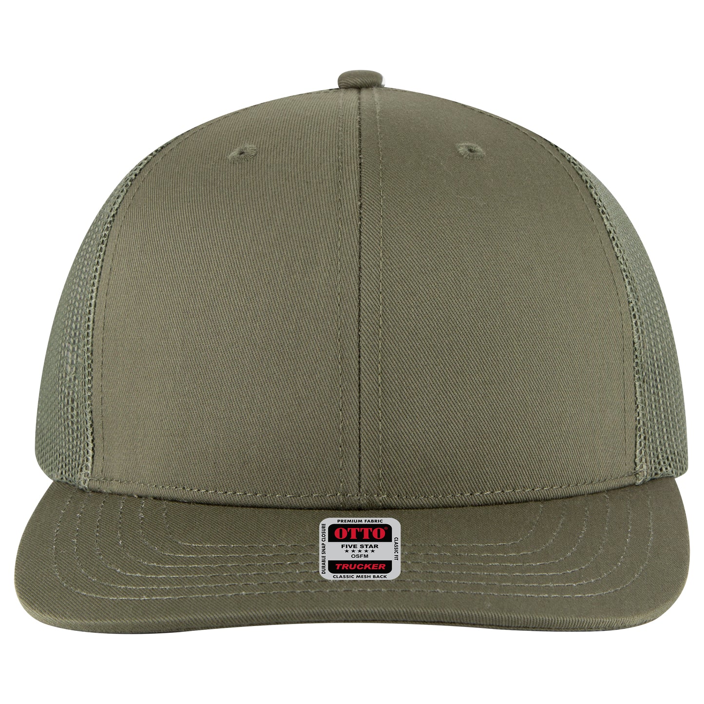 OTTO Cap 6 Panel Mesh Back Trucker Hat (112-1) - Solid Colors