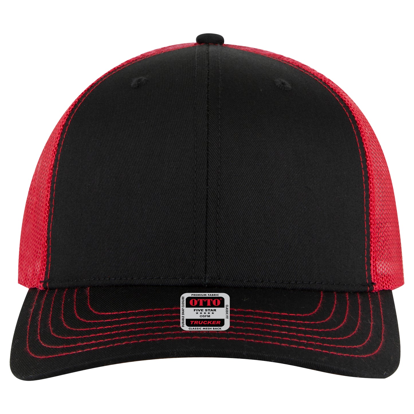 OTTO Cap 6 Panel Mesh Back Trucker Hat (112-1) - Split Colors