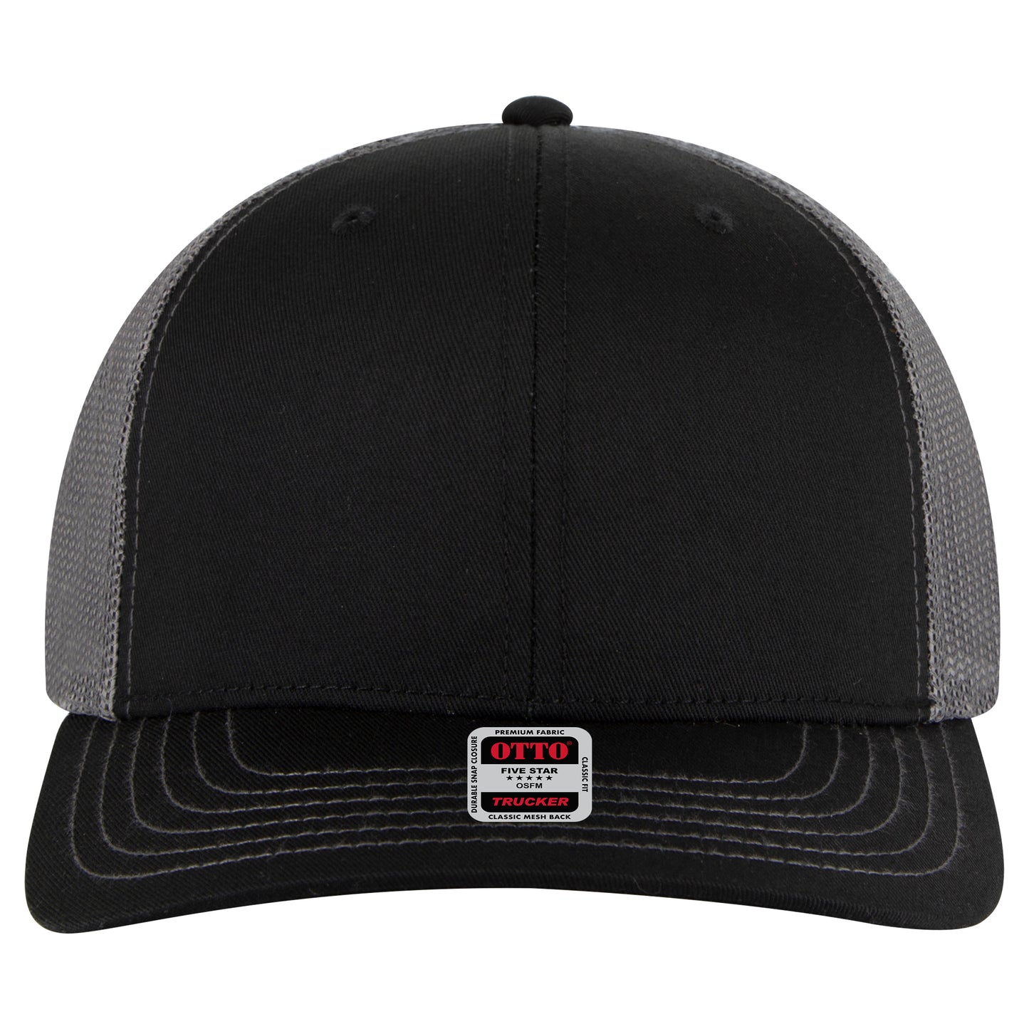 OTTO Cap 6 Panel Mesh Back Trucker Hat (112-1) - Split Colors