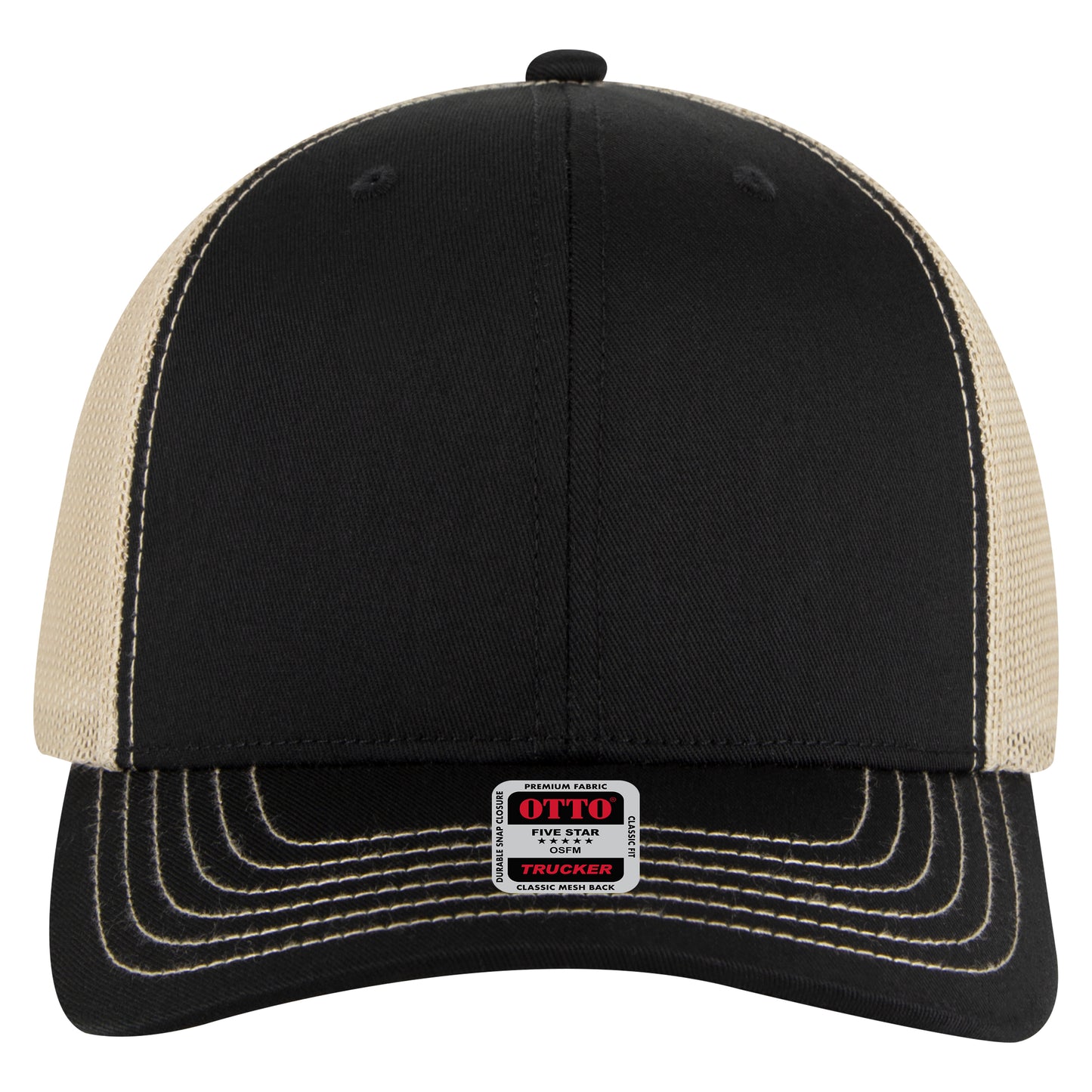 OTTO Cap 6 Panel Mesh Back Trucker Hat (112-1) - Split Colors