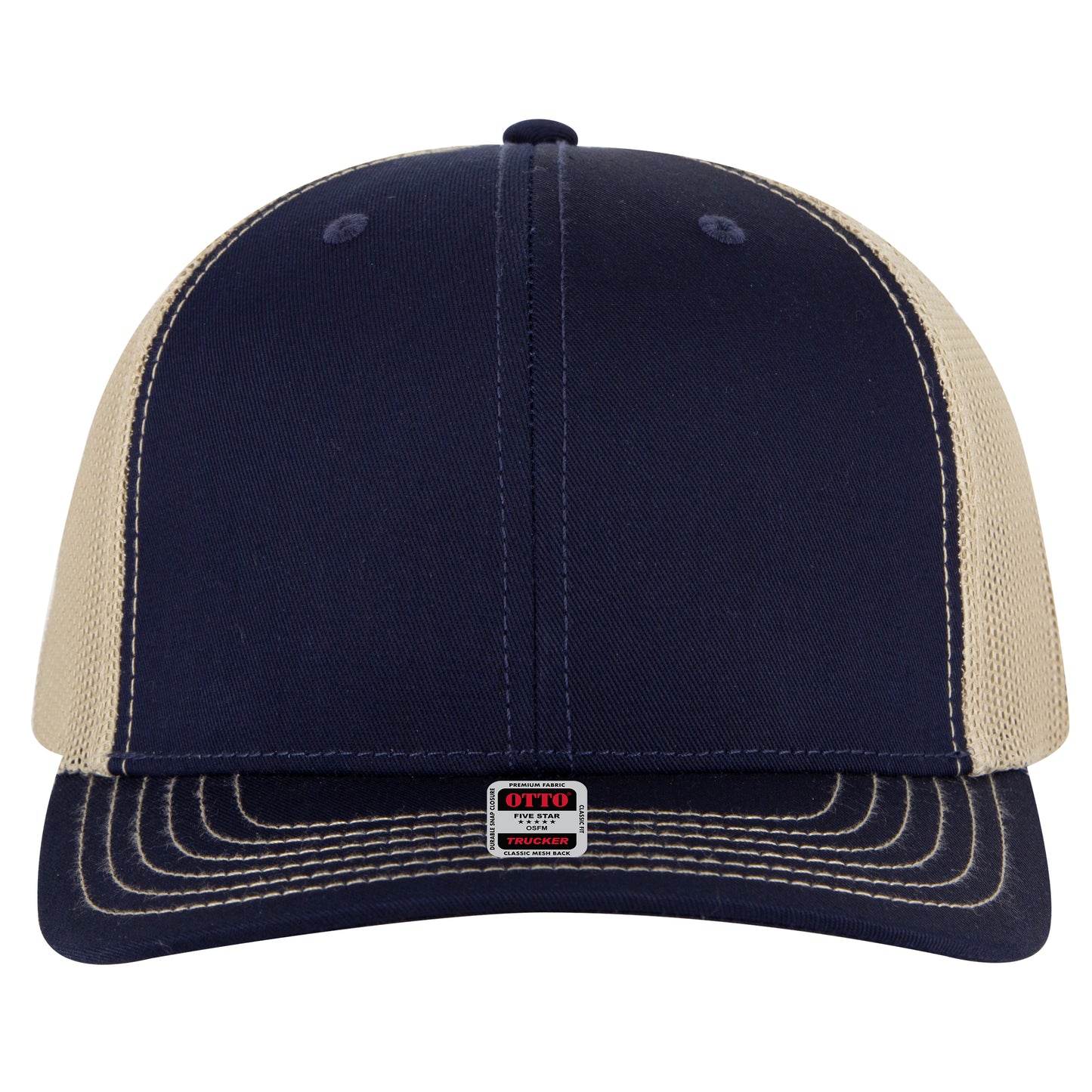 OTTO Cap 6 Panel Mesh Back Trucker Hat (112-1) - Split Colors