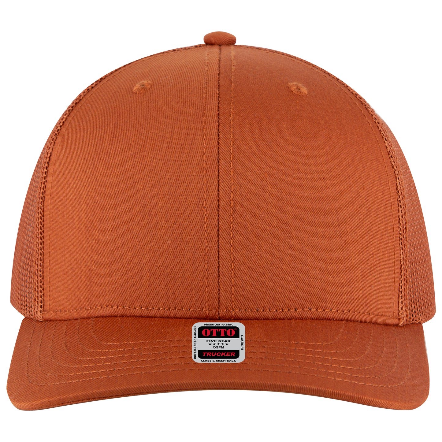 OTTO Cap 6 Panel Mesh Back Trucker Hat (112-1) - Solid Colors