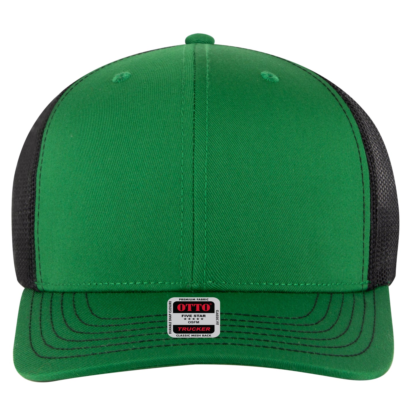 OTTO Cap 6 Panel Mesh Back Trucker Hat (112-1) - Split Colors