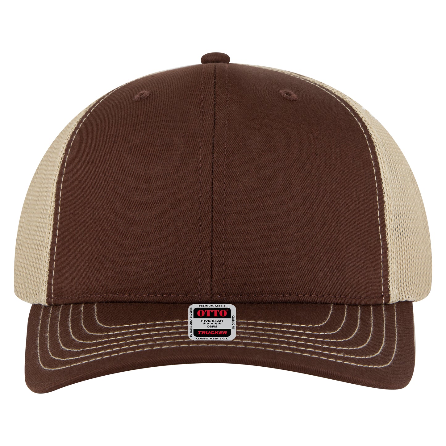 OTTO Cap 6 Panel Mesh Back Trucker Hat (112-1) - Split Colors