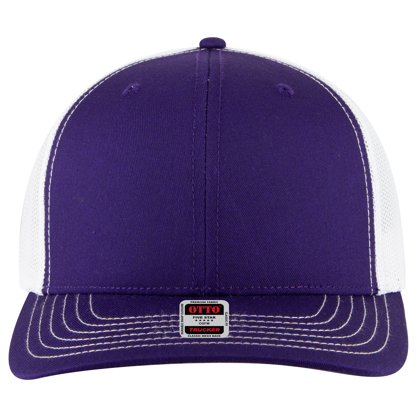 OTTO Cap 6 Panel Mesh Back Trucker Hat (112-1) - Split Colors