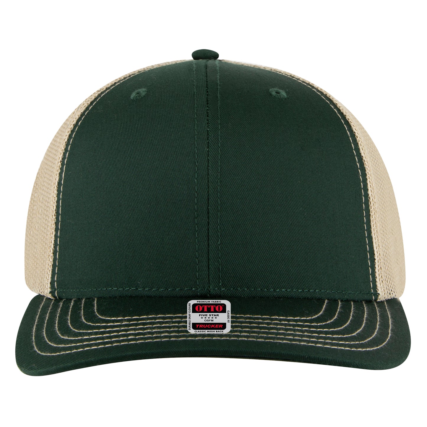 OTTO Cap 6 Panel Mesh Back Trucker Hat (112-1) - Split Colors