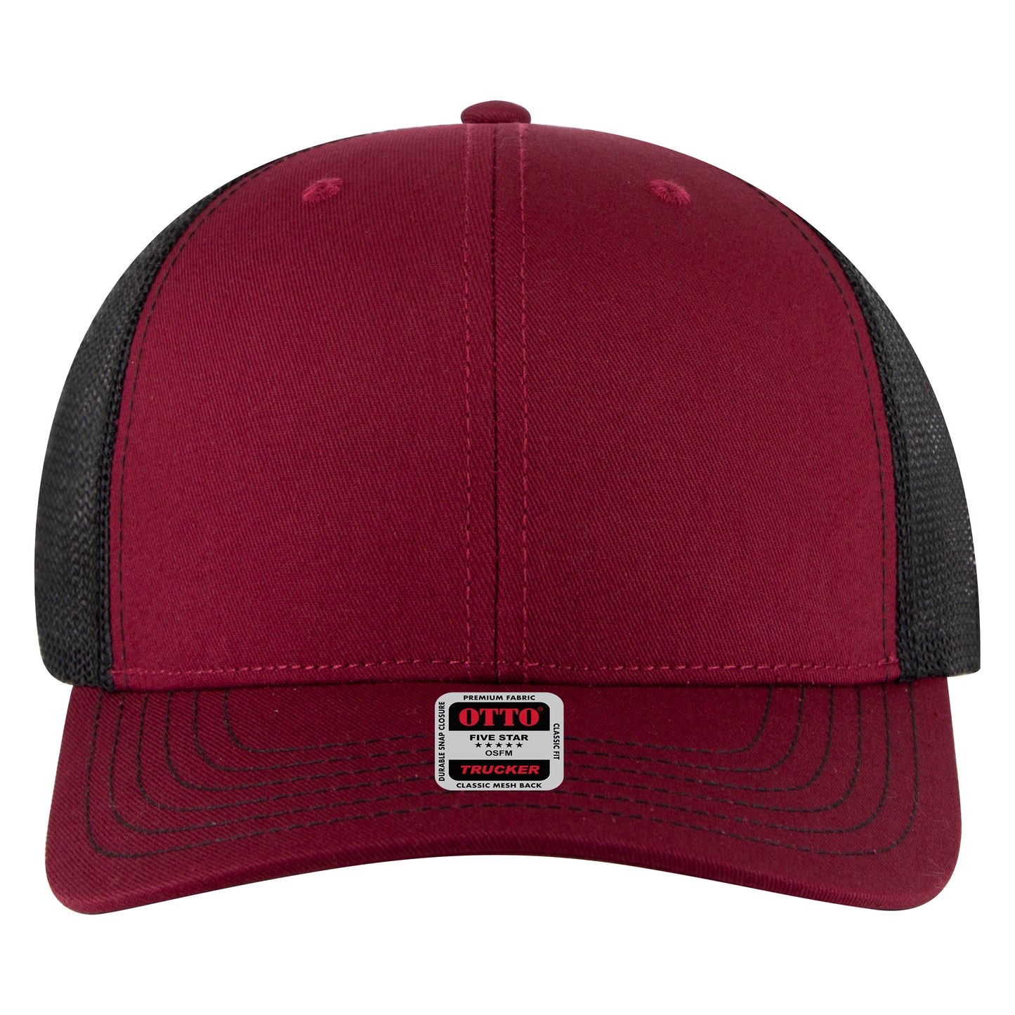 OTTO Cap 6 Panel Mesh Back Trucker Hat (112-1) - Split Colors