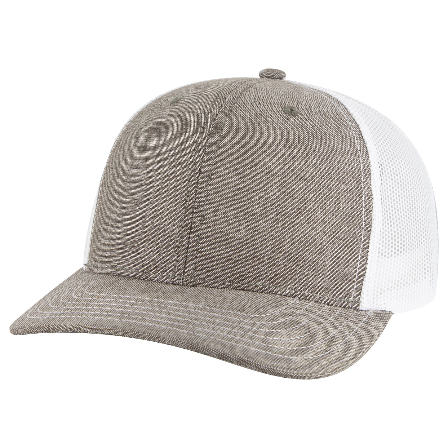 OTTO Cap 6 Panel Mesh Back Trucker Hat (112-1) - Heather