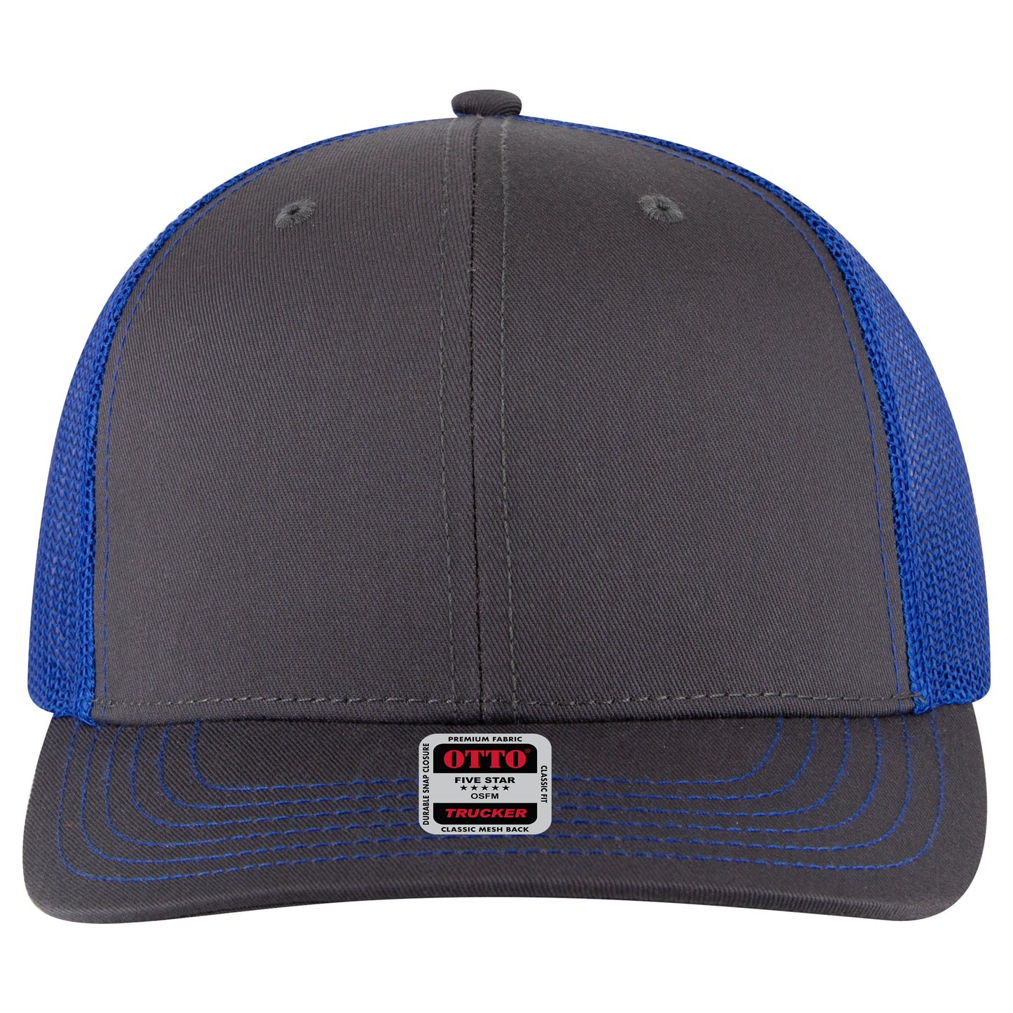 OTTO Cap 6 Panel Mesh Back Trucker Hat (112-1) - Split Colors