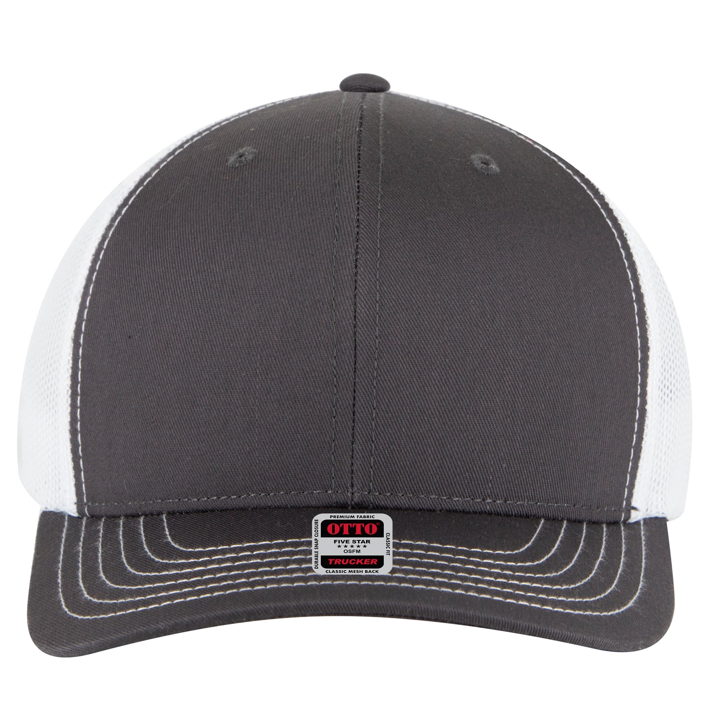 OTTO Cap 6 Panel Mesh Back Trucker Hat (112-1) - Split Colors