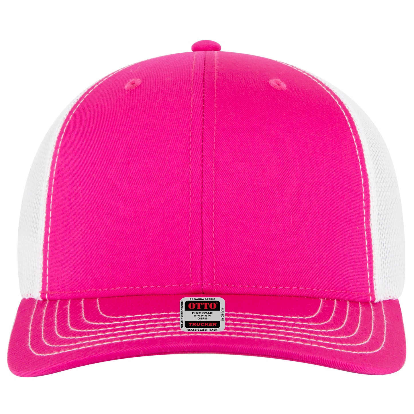 OTTO Cap 6 Panel Mesh Back Trucker Hat (112-1) - Split Colors