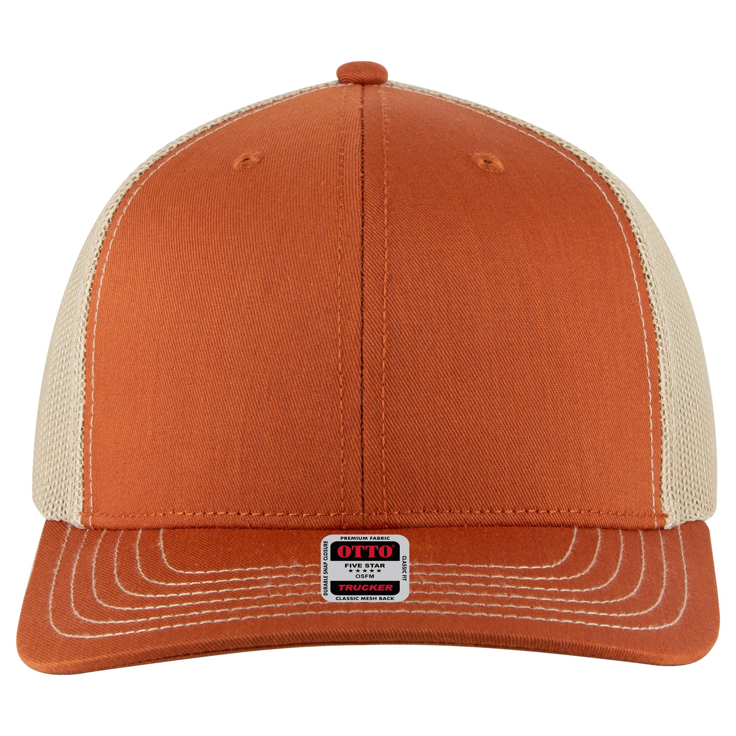 OTTO Cap 6 Panel Mesh Back Trucker Hat (112-1) - Split Colors