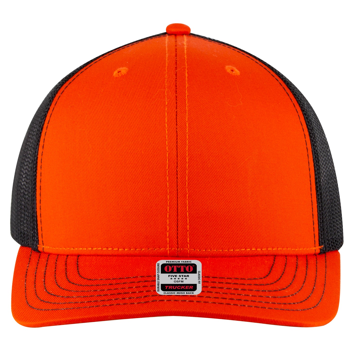 OTTO Cap 6 Panel Mesh Back Trucker Hat (112-1) - Split Colors