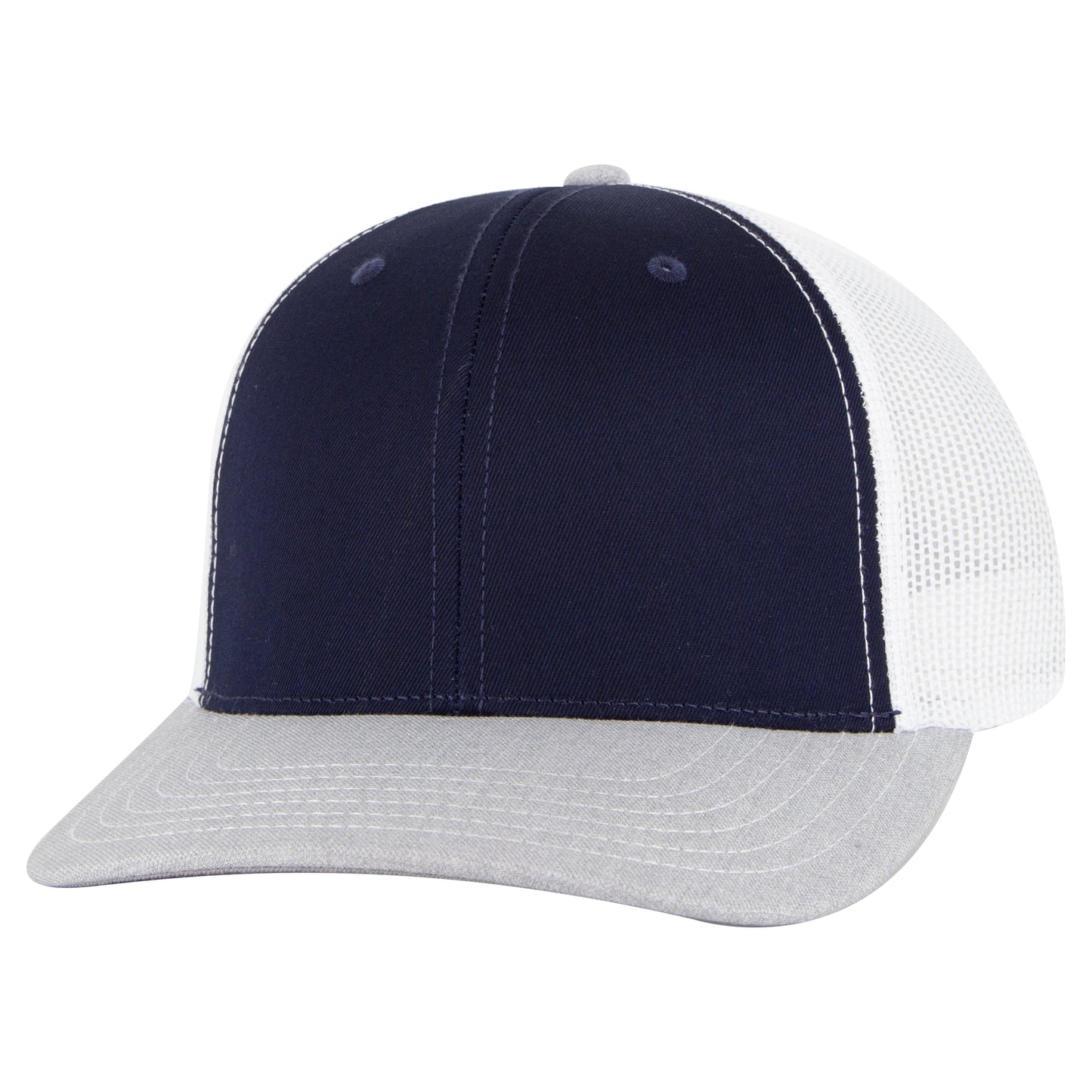 OTTO Cap 6 Panel Mesh Back Trucker Hat (112-1) - Heather