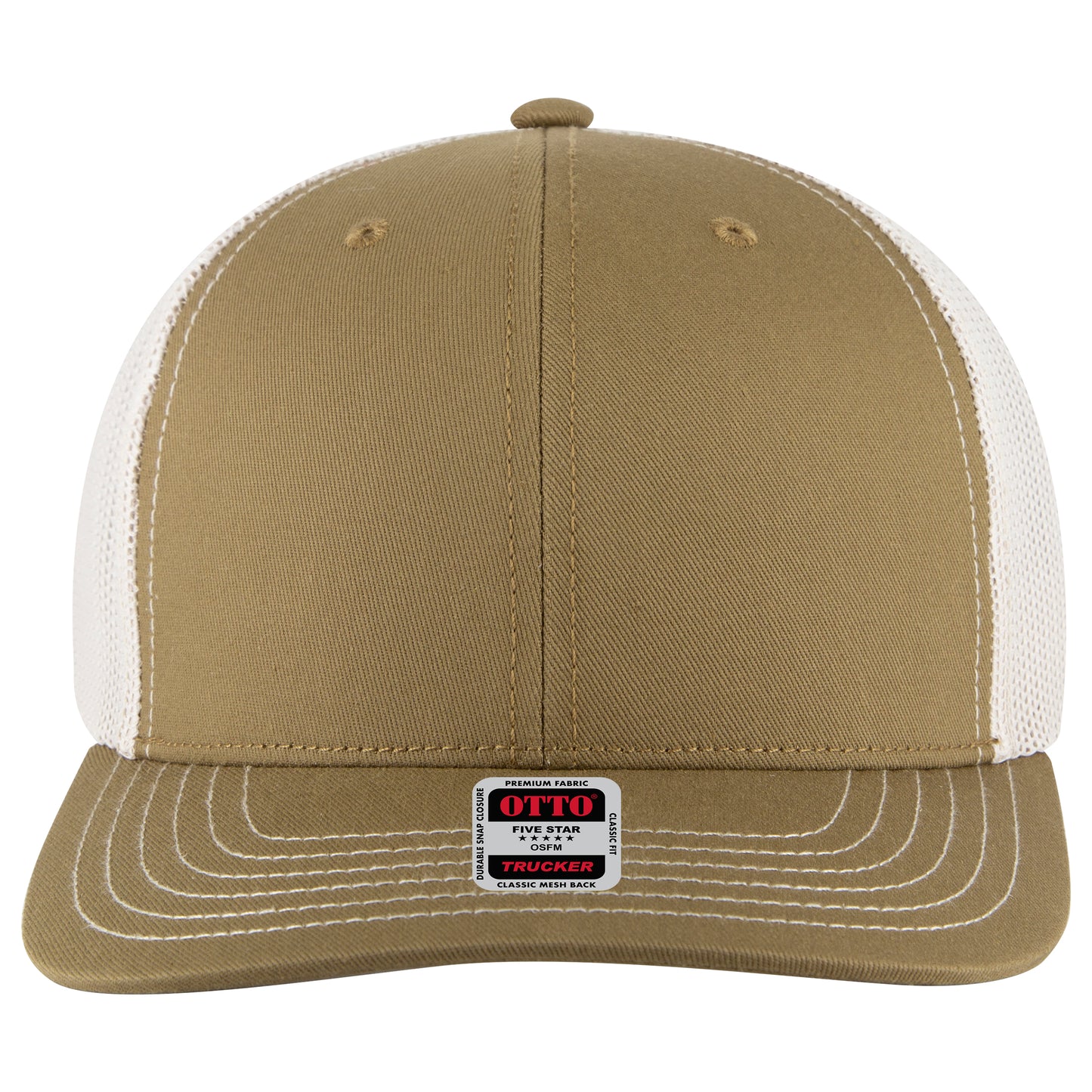 OTTO Cap 6 Panel Mesh Back Trucker Hat (112-1) - Split Colors