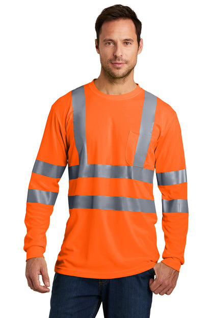 CornerStone® - ANSI 107 Class 3 Long Sleeve Snag-Resistant Reflective T-Shirt (CS409)